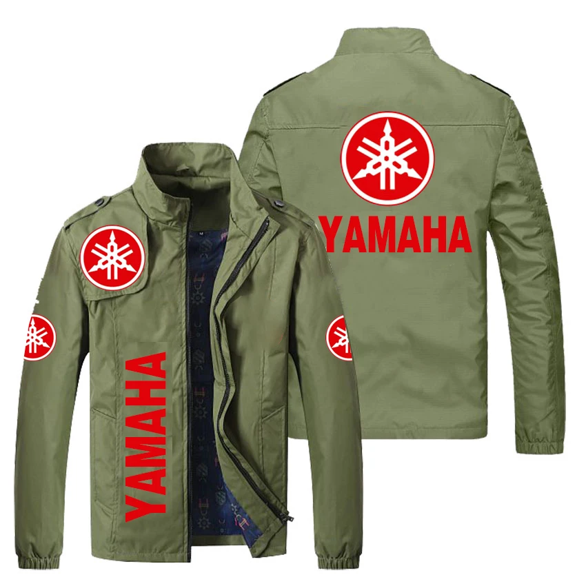 Motorcycle Jacket Men Yamaha Logo Print Biker Jacket Casual Harajuku Windbreaker Fashion Trend Bomber Jacket Men Clothing Coats mens waterproof jacket