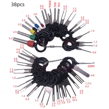 

38pcs Plug Terminal Remove Tool Pin Extractor Electrical Wiring Crimp Connector Puller Hand Tools Set