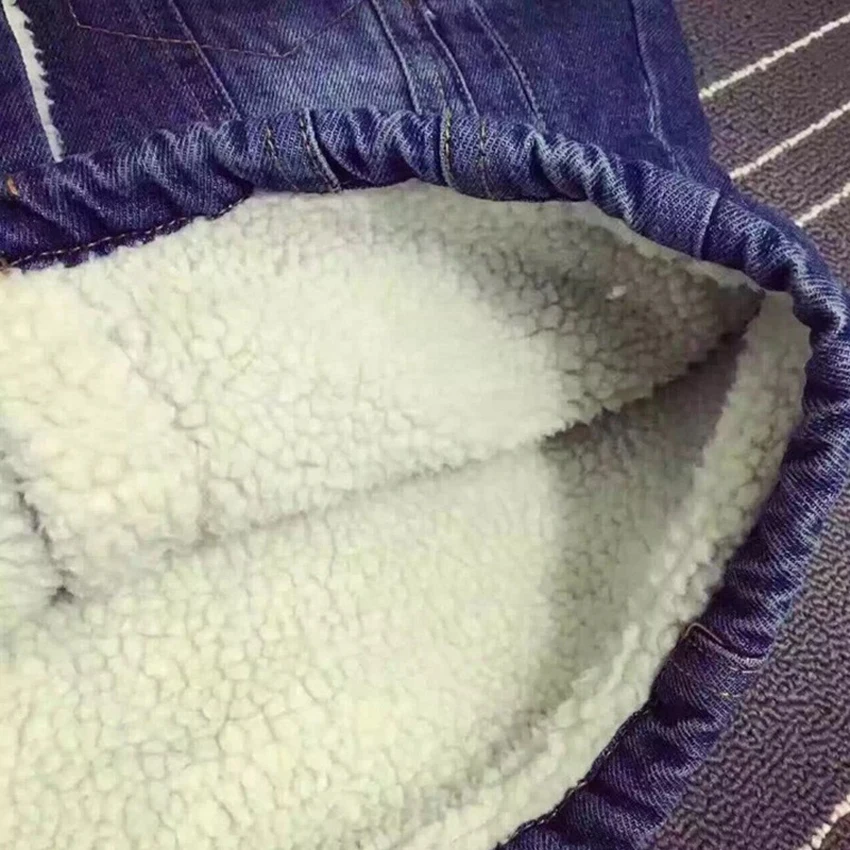 Tanie Benemaker 3 12Y odzież dla dzieci średni długi płaszcz zimowy chłopcy Lambs wełna kurtka dżinsowa dla dzieci chłopcy dziewczęta plus kaszmir Jeans YJ133
