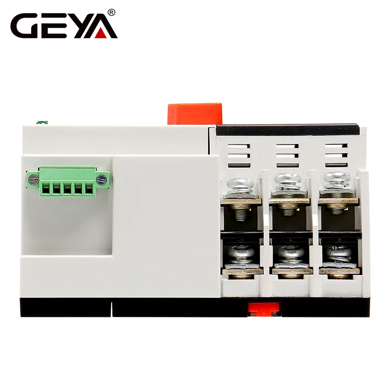 Трехфазный автоматический переключатель передачи энергии GEYA W2R 3Pole Din Rail ATS 100A