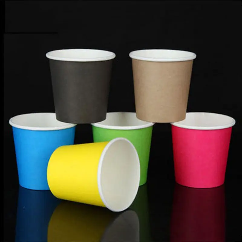 10pcs Baby Paper Cups Solid Birthday Muti-Color Wedding Colorful decorate Tableware Party Supplies Plain DIY Festival household