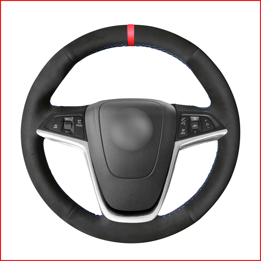 MEWANT-Black-Suede-Leather-Steering-Wheel-Cover-for-Opel-Mokka-2012-2019-Insignia-2008-2013-Astra