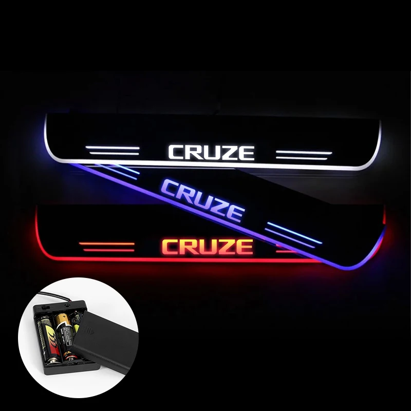 Ультратонкий акриловый светодиодный дверной порог для Chevrolet Cruze 2009- дверная накладка тропинка приветственный светильник аксессуары для автомобиля