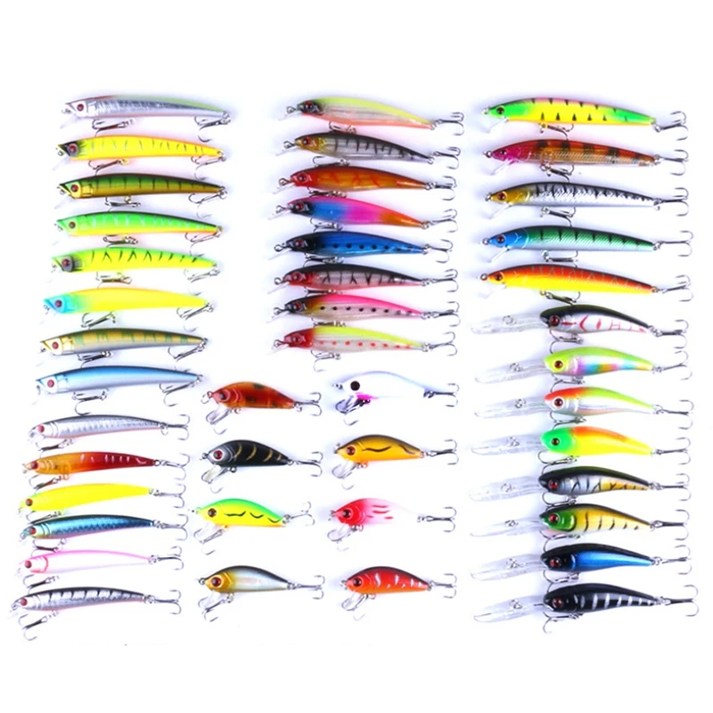 

HENG JIA Bass Fishing Lures Kit Set Topwater Hard Baits Minnow Crankbait Pencil Vib Swimbait For Bass Pike Fit Saltwater And F