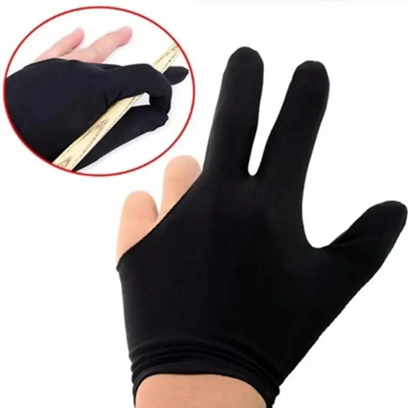 

Snooker Pool Billiard Glove Cue Shooter Spandex 3 Finger Gloves