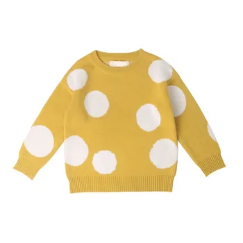 

2019 Children Baby Sweaters Dot Boys Sweaters Winter Girls Sweaters Knit Kids Pullover Casual Boys Clothing 1-6 Years