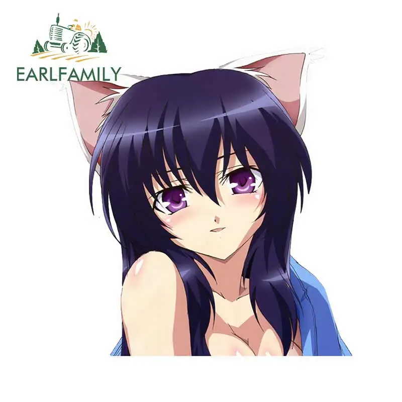 

EARLFAMILY 13cm x 10.9cm For Omamori Himari Fine Car Stickers Motorcycle Decal Waterproof Car Door Protector Scratch-Proof