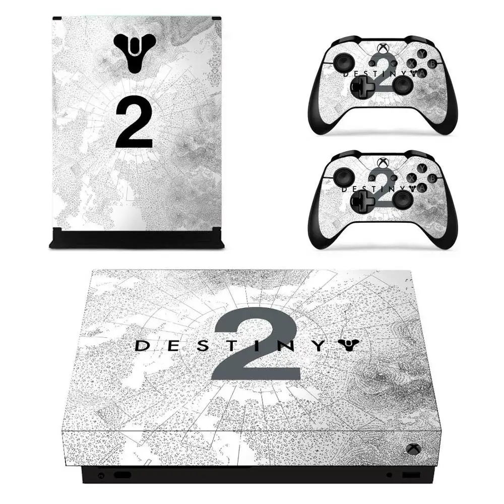 YSX1X0185 Игра Destiny 2 Полный лицевой панели кожи консоли и наклейка на контроллер для Xbox One X консоли+ контроллер кожи стикер - Цвет: YSX1X0185