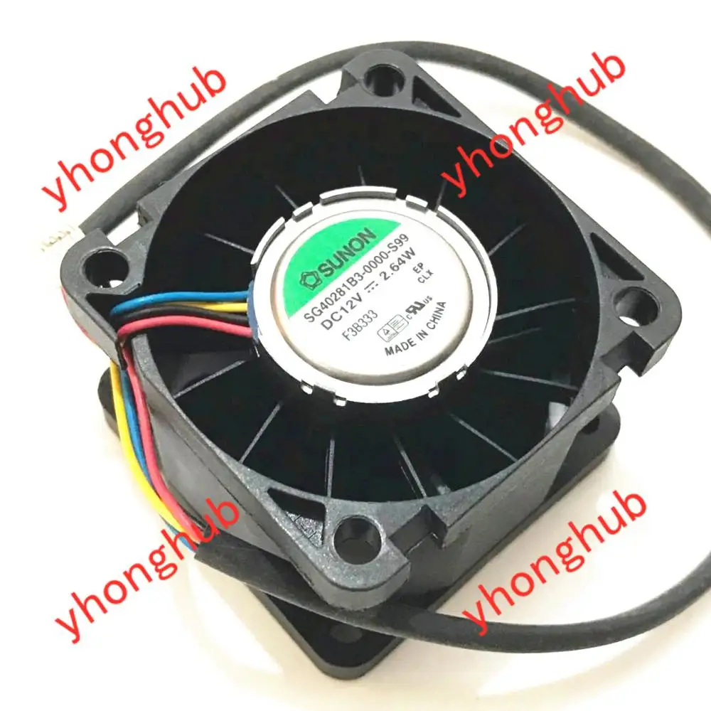 

SUNON SG40281B3-0000-S99 DC 12V 2,64 W 40x40x28mm 4-проводной вентилятор охлаждения сервера