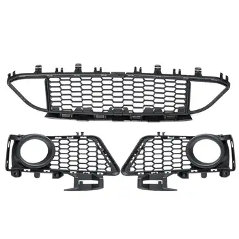

Hot #8068124 51118068124 Front Bumper Lower Center Grille + Fog Light Grille For BMW 3 Series F30 F31 LCI M-Sport 2011+