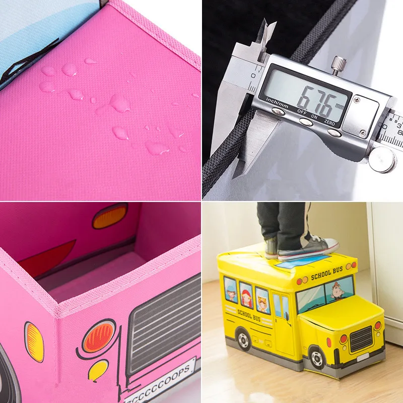 Creative Cartoon Car Storage Box Fold Toy Storage Basket Children Storage Bin