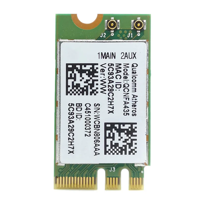 Беспроводная карта адаптера для Qualcomm Atheros QCA9377 QCNFA435 802.11AC 2 4G/5G NGFF WIFI Bluetooth 4 1 |