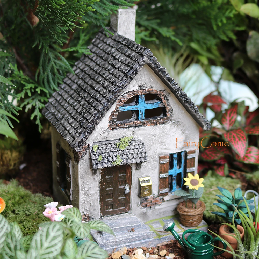 Onnauwkeurig JEP verloving Fairy Tuin Huis Rustieke Hars Miniatuur Huisje Hut Woodland Gnome Boerderij  Miniatuur Woningen Mini Land Fairy Huizen|Figuren & Miniaturen| - AliExpress