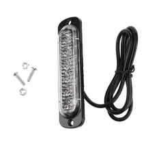Phare universel 6led pour voiture, 12 24V, 18W, rouge, pour le travail, alerte de sécurité, pièces de lampe toujours lumineuses, 1 pièce 