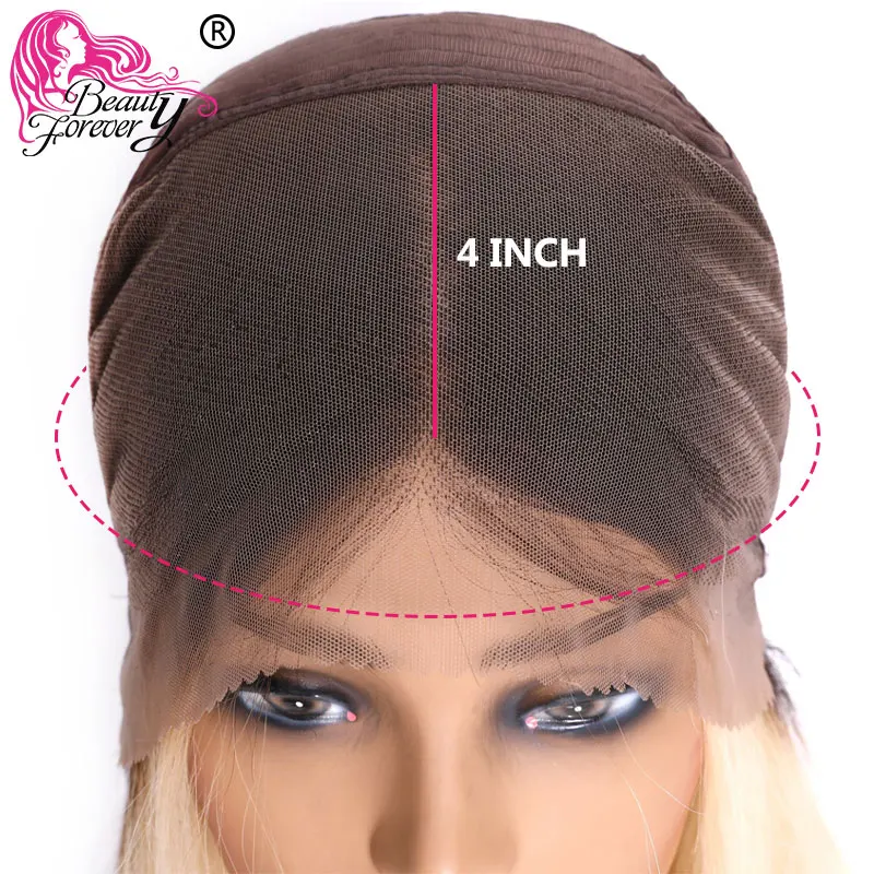 Beauty forever, 13*4, парики на кружеве, предварительно выщипанные, бразильские, прямые, короткие, Боб, кружевные парики, Remy, человеческие волосы, парики 1B, 613, Омбре, парики