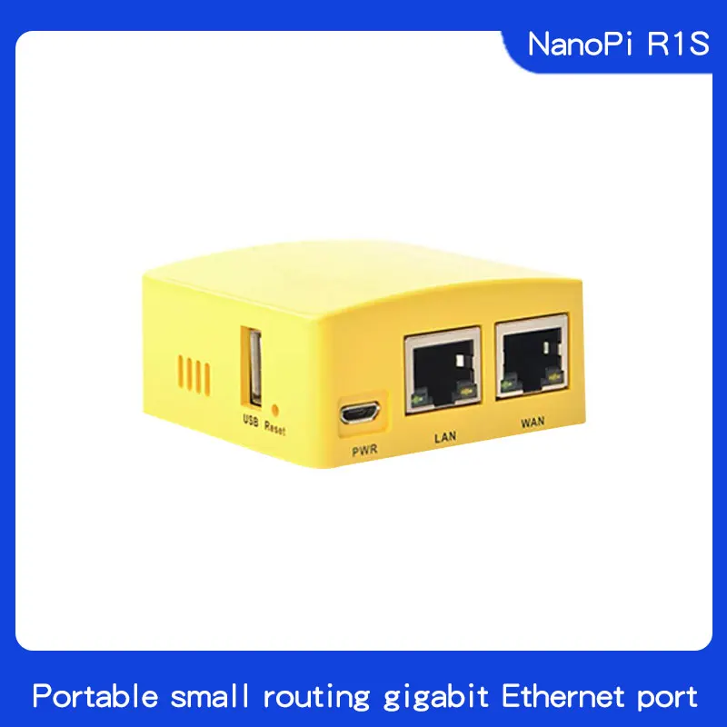 Портативный маленький маршрут NanoPi R1S все Чи H3/H5 двойной гигабитный Ethernet порт 512 М