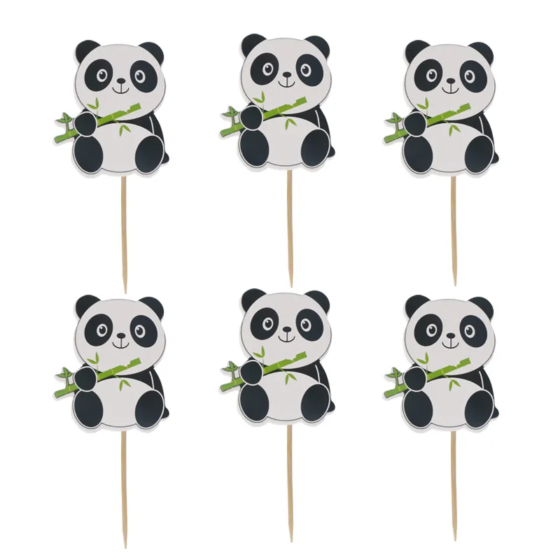 panda-Theme-cupcake-topper-birthday-supplies-wedding-decorations-baby-shower-party-favors-for-kids-Cake-Decorating