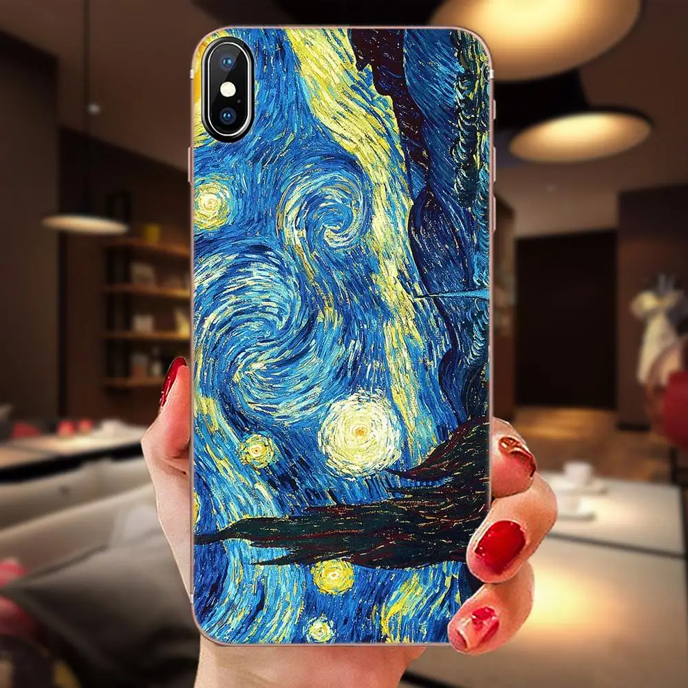 Van Gogh Tardis для Huawei Honor Mate Nova Note 20 20s 30 5 5I 5T 6 7I 7C 8A 8X 9X 10 Pro Lite Play Back Чехлы