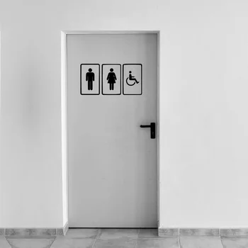 

Fashionable WC For Home Decor Bathroom Wall Decoration Murals Pvc Wall Stickers Art Mural Stickers Decorative Sticker