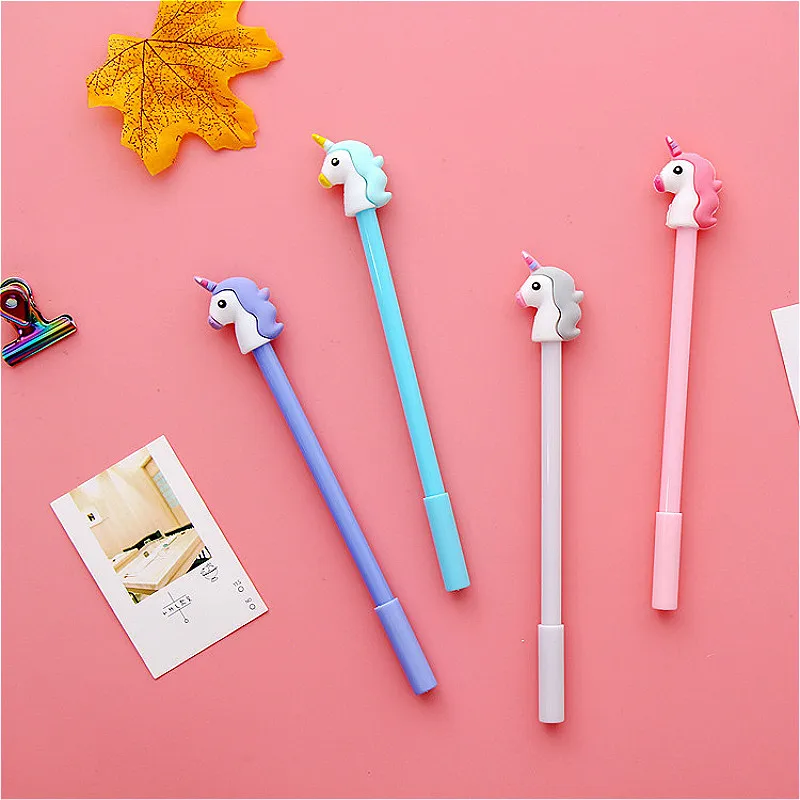 

1pcs Creative Unicorn Gel Pen New Twinkle Color Girl Candy Cute BLACK Ink School Office Supply Gift Stationery Escolar