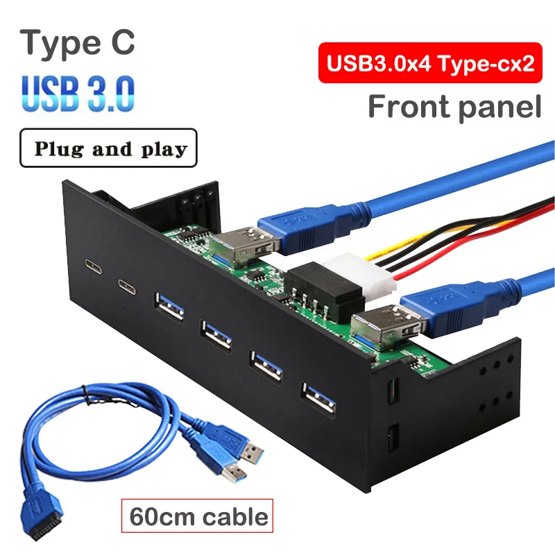Usb-концентратор на передней панели usb type-c 60 см | Компьютеры и офис