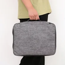 Document File Storage Bags A4 Certificates Business Bag With Handle Zip Closure Stationery Organizer School Office Supplies