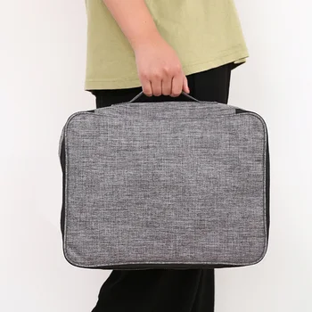 

Document File Storage Bags A4 Certificates Business Bag With Handle Zip Closure Stationery Organizer School Office Supplies