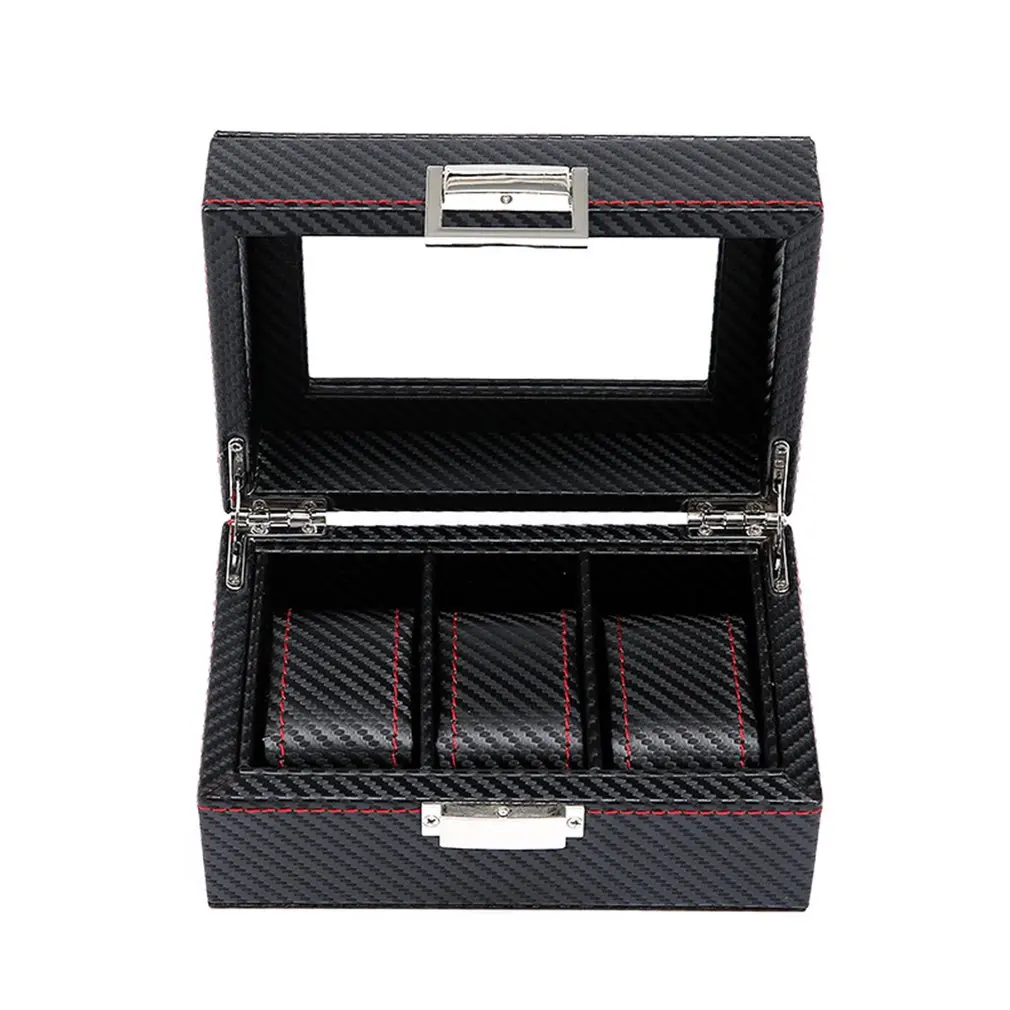 

Wooden Watch Box Gift Box Storage Box With Key Open Window Watch Storage Box Paint Spray Paint W03-T Professional Fashion