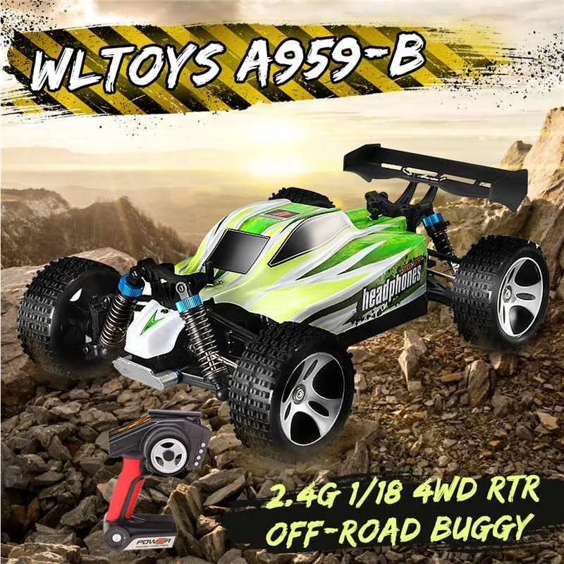 

1:18 RC Car Wltoys A959-B 2.4G 4CH 4WD Radio Control Car High Speed Off-road Crawler Car Vehicle Model Toys for Chilren Gifts