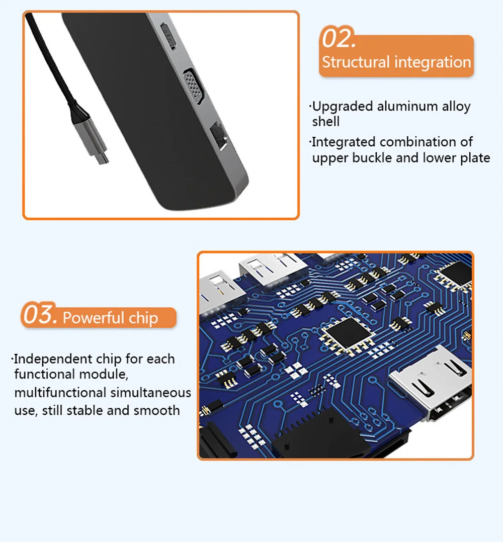 15 In 1 Docking Station USB HUB, Wireless Charging