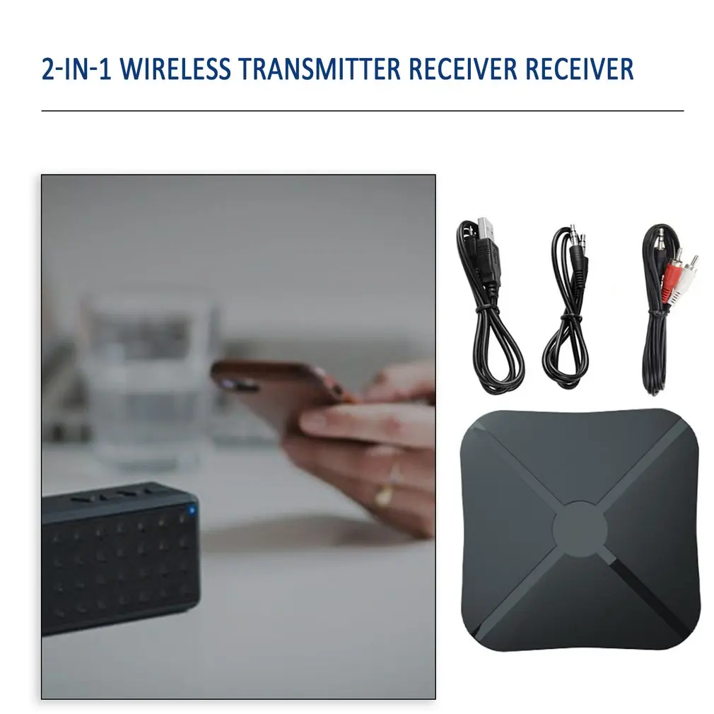 2 в 1 Bluetooth 4,2 беспроводной приемник и передатчик аудио адаптер с 3,5 мм AUX аудио кабель для ТВ наушники для ПК