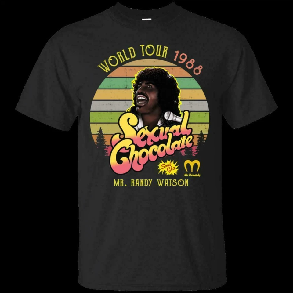 World Tour 1988 Sexual Chocolate Mr Randy Watson G200 Black Cotton T-Shirt Men Birthday Gift Tee Shirt |