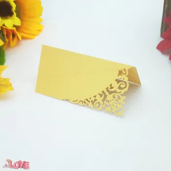 

New 100Pcs Invitation Cards Wedding Favor Decoration Laser Cutting Party Table Cards Seating Card Guests Name Place 5ZZ13