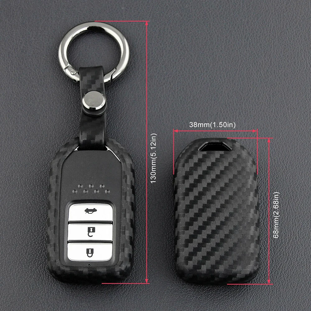 

Suitable for the tenth generation Civic Accord car new carbon fiber silicone key case crown protection case-round button