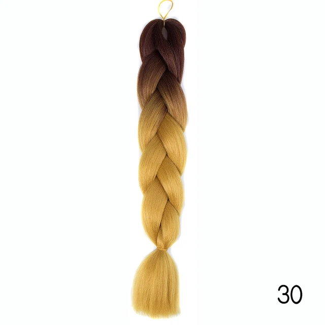 Hair Braid Synthetic Jumbo False Braid Pre Stretched Afro Wholesale Ombre Braiding Hair Extensions  Color Dreadlocks P27/613