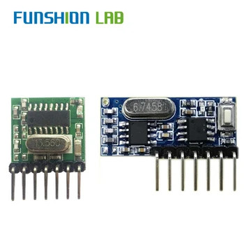 

FUNSHION 433mhz Wireless Wide Voltage Coding Transmitter + Decoding Receiver 4 Channel Output Module For 433 Mhz Remote Controls