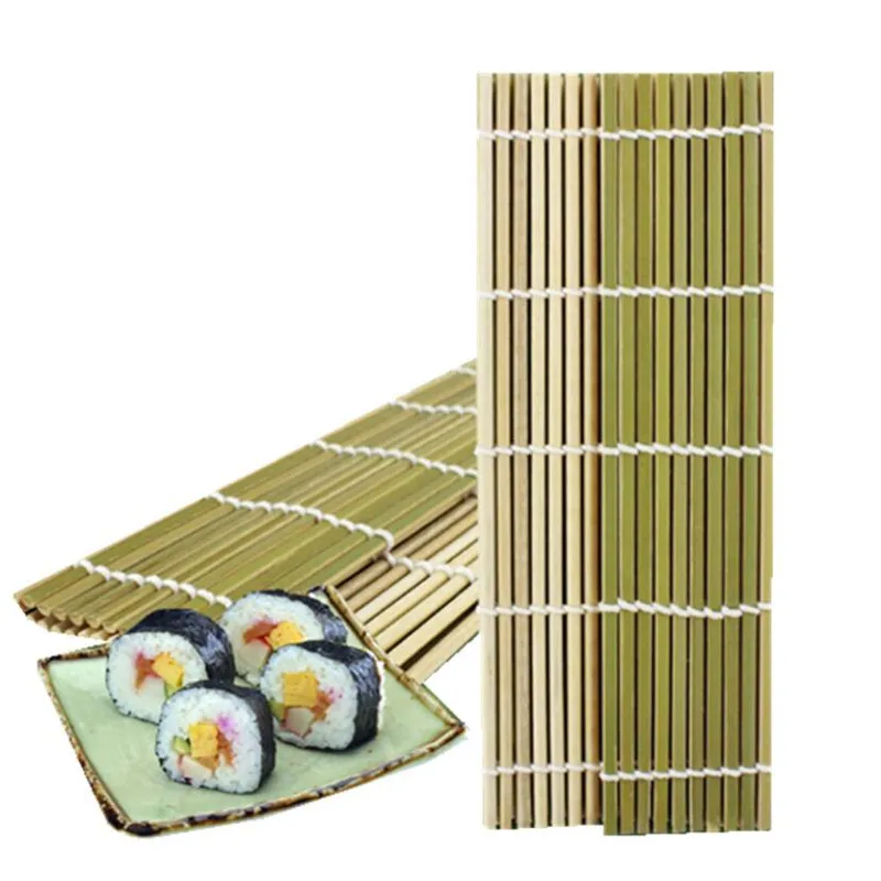 Bamboo Sushi Mat Non-stick Sushi Rolling Roller Hand Maker Sushi Tools Onigiri Rice Rollers Bamboo Kitchen Cooking Accessories