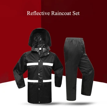 

1 Set Raincoat Rain Pants Kit Waterproof Rain Coat Adult Rainwear Rainproof Motorcycle Rainsuit For Outdoor Rescue Raincoats