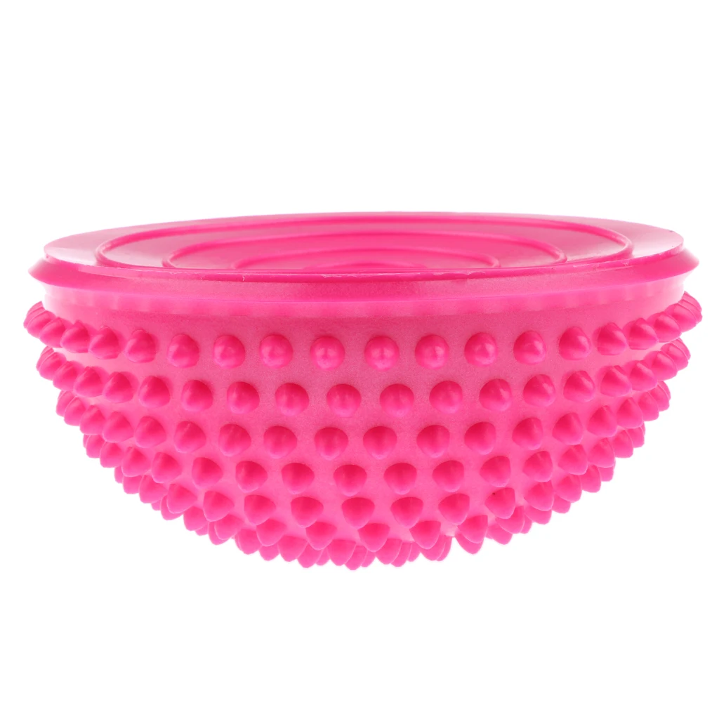 Green Yoga Half Ball Dome Balance Trainer Anti-Slip Hedgehog Exercise Balance Ball Agility Training for Gym Yoga Pilates