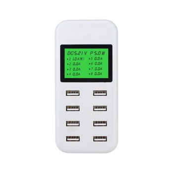 

8 Port 40W Fast Charging Dock Smart USB Charger LED Display For iPhone iPad Samsung Huawei Xiaomi Mobile phone Charger Station