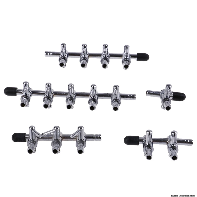 Stainless Steel Distributor Aquarium Lever Fish Tank Durable Oxygen Pump Accessories Splitter Air Flow Control aquarium air pump accessories aquarium air splitter valve