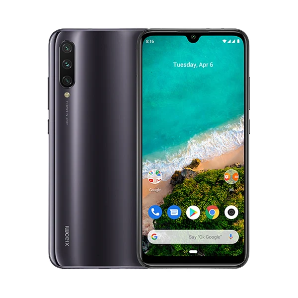 Глобальная версия Xiaomi Mi A3, 4 Гб, 128 ГБ, 48 МП, широкая Тройная камера, встроенный экран, датчик отпечатков пальцев, Andorid One*, расширенный мобильный телефон