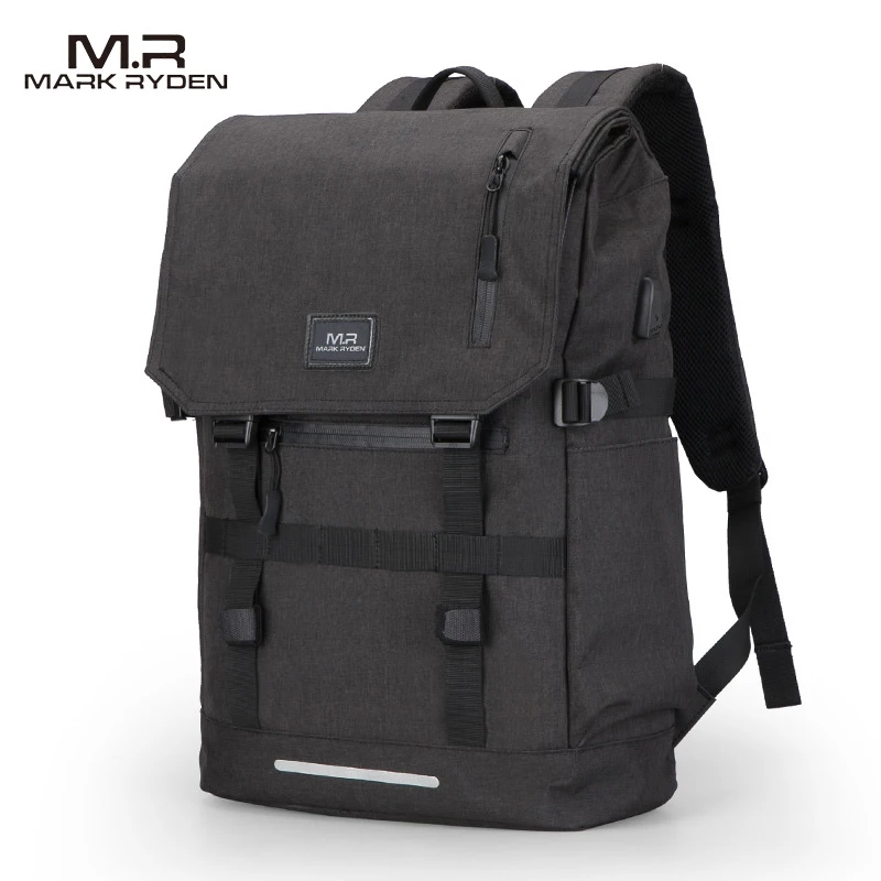 Mark Ryden Large Capacity 15.6 Inch Laptop Bag Man USB Design Backpack Black Women's School Bags Mochila Masculina | Багаж и сумки
