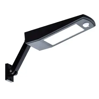 

Solar Power 48Led 900Lm Bright Light Wall Lamp Pir Sensor Motion 4 Modes New Design With Adjustable Pole For Outdoor Lighting