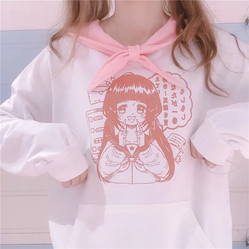 Japanese Soft Cute Girl Mori Navy Collar Anime