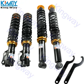 

FREE SHIPPING - King Way - Red/Yellow Adjust Coilovers Struts Suspension Kit For Volkswagen MK2 / MK3 GOLF & JETTA Corrado