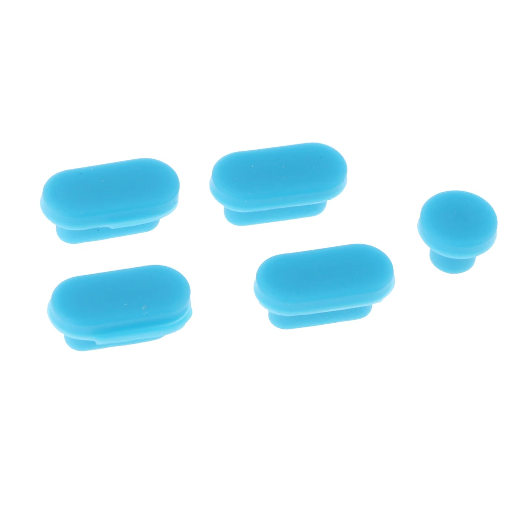 5pcs/set Protective USB Ports Anti-Dust Plug Cover Stopper for MacBook Pro