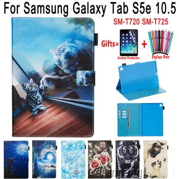 

Case For Samsung Galaxy Tab S5e 10.5 T720 T725 Smart Cover Soft Shockproof Funda Animal Pattern Shell Capa
