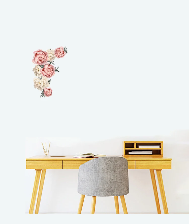 Self Adhesive Stickers Three Ratels QCF43 Beautiful Flowers Anti Scratch Film Waterproof Protected Personalized Decal