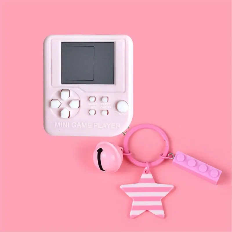 Теплый цвет мини тетрис детская портативная игровая консоль подарок брелок Подвеска снятие стресса EDC